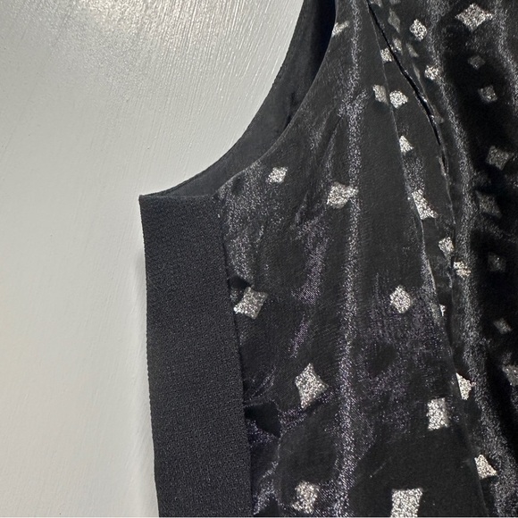 Vintage 90s Black Sleeveless Glitter Accent Dress Womens Sz Large Formal Wedding - Picture 7 of 15